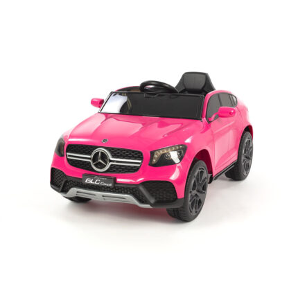 Coche electrico Mercedes Niño Benz GLC Coupé con Licencia Oficial en color rosa fucsia y disponible en blanco
