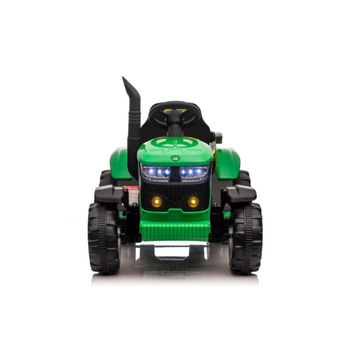 tractor para niños con tubo de escape y remolque